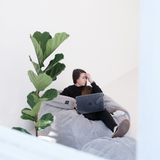 The premium large bean bag in light grey
