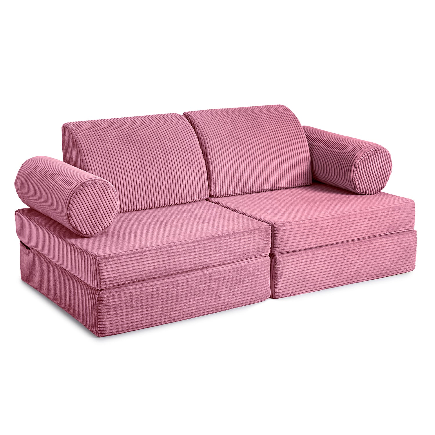 Modular couch for kids in blush pink