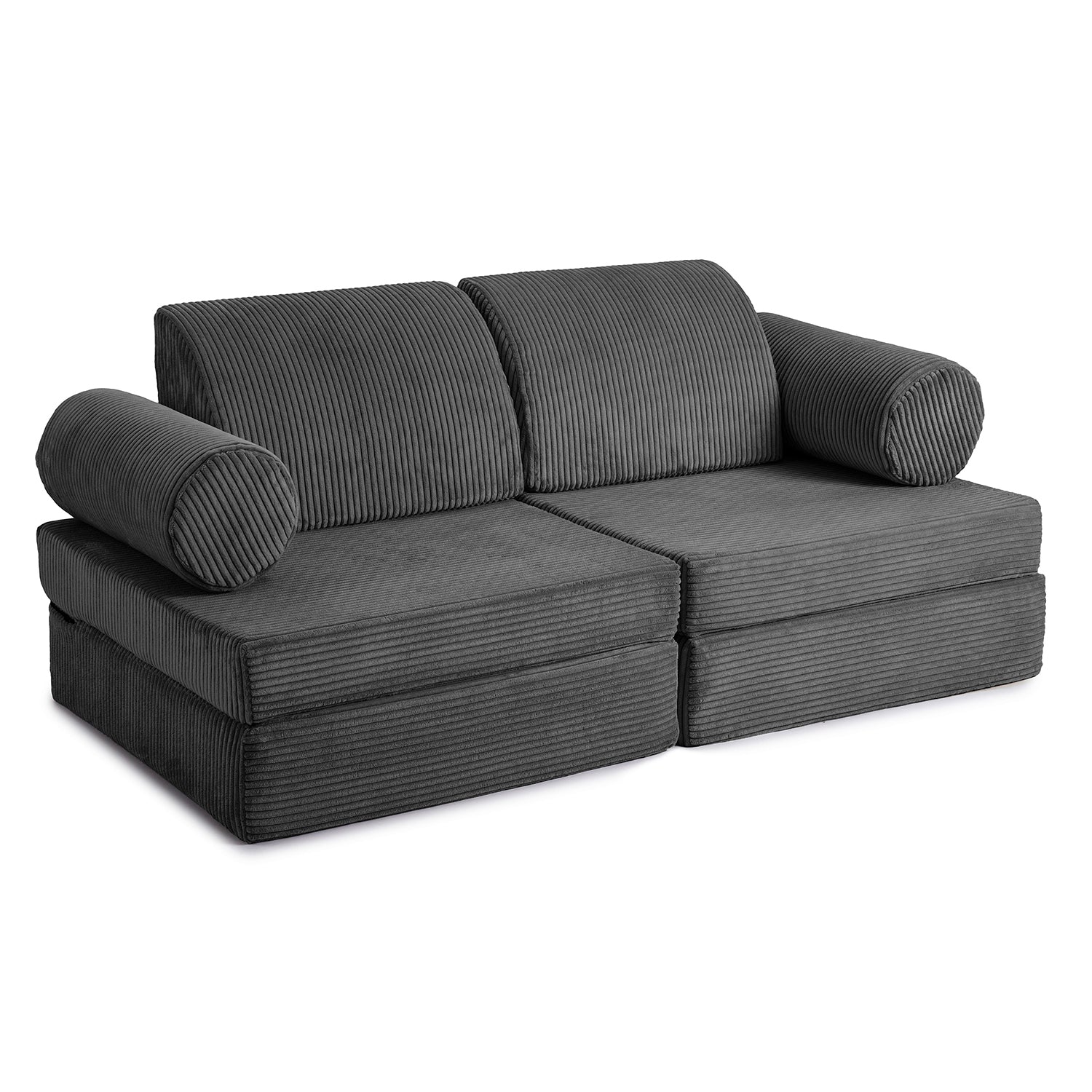 Modular couch for kids in charcoal
