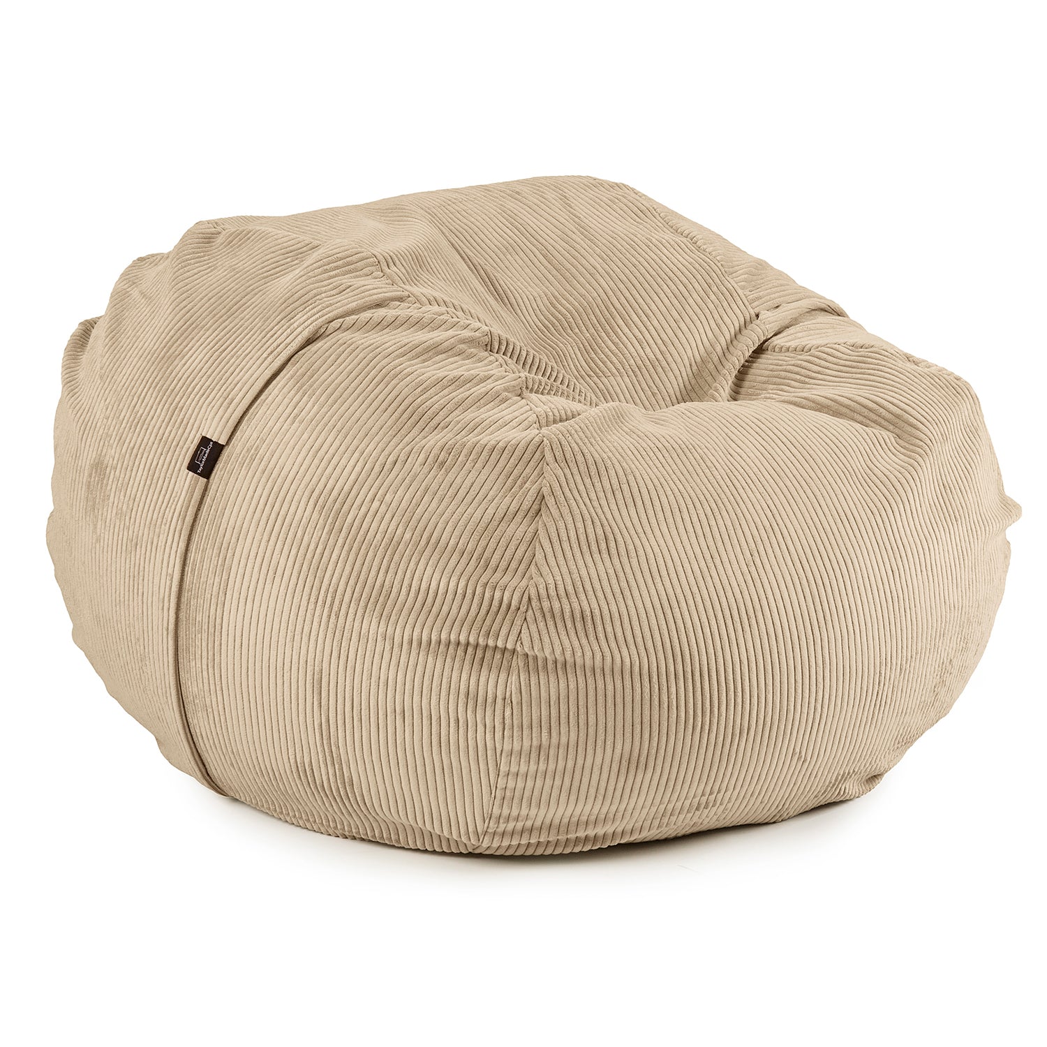 Premium XL Bean Bag in beige - made out of soft and durable corduroy fabric